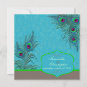 PixDezinesピーコックチャーム 招待状 (正面)