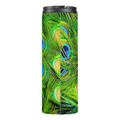 PixDezinesピーコックフェザーエレクトリックライムグリーン タンブラー (裏面)