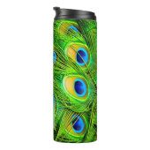 PixDezinesピーコックフェザーエレクトリックライムグリーン タンブラー (回転右)