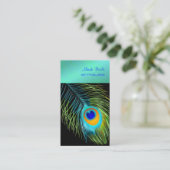 PixDezinesピーコックフェザー 名刺 (スタンド正面)