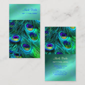 PixDezinesピーコックフェザー 名刺 (正面/裏面)