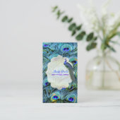 PixDezinesピーコックフェザー 名刺 (スタンド正面)