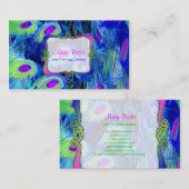 PixDezinesピーコック/コバルト+エメラルド 名刺 (正面/裏面)