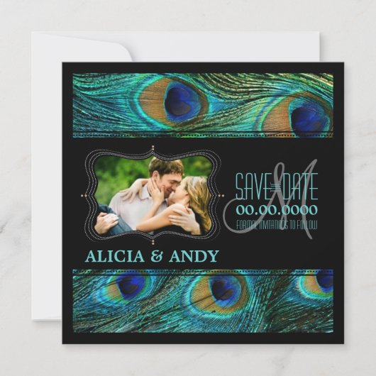 PixDezinesピーコック/ダイイベント+背景 セーブザデート (正面)