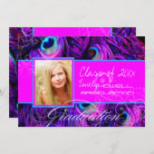 PixDezinesピーコッサイケデリッククの卒業 招待状 (正面/裏面)