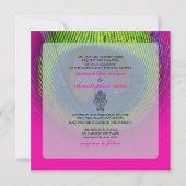 PixDezinesピーコッサイケデリッククアイ/ホットピンク 招待状 (裏面)