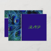 PixDezinesピーコッサイケデリックク/コバルトブルー 出欠カード (正面/裏面)