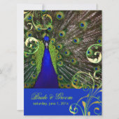 PixDezinesピーコッサイケデリックク/コバルトブルー 招待状 (正面)