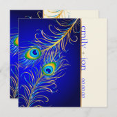 PixDezinesピーコッサイケデリックク/コバルトブルー 招待状 (正面/裏面)