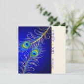 PixDezinesピーコッサイケデリックク/コバルトブルー 招待状 (スタンド正面)