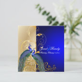 PixDezinesピーコッサイケデリックク/コバルトブルー 招待状 (スタンド正面)