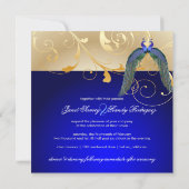 PixDezinesピーコッサイケデリックク/コバルトブルー 招待状 (裏面)