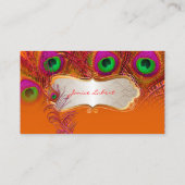 PixDezinesピーコッサイケデリックク+金ゴールドトリムラベル 名刺 (裏面)