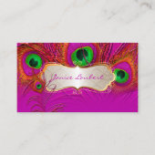 PixDezinesピーコッサイケデリックク+金ゴールドトリムラベル 名刺 (正面)