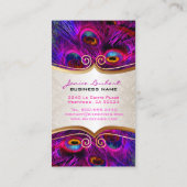 PixDezinesピーコッサイケデリックク+金ゴールドトリムラベル 名刺 (裏面)