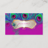 PixDezinesピーコッサイケデリックク+金ゴールドトリムラベル 名刺 (裏面)