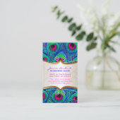 PixDezinesピーコッサイケデリックク+金ゴールドトリムラベル 名刺 (スタンド正面)