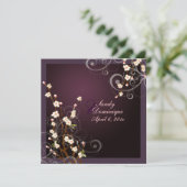 PixDezinesピーチ桜、結婚式招待状 招待状 (スタンド正面)