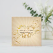 PixDezinesファイル+金ゴールド+ヴィンテージ 招待状 (スタンド正面)