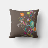 PixDezinesファンキー dandelion/diy背景 クッション (裏面)