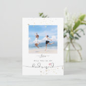 PixDezinesフェイクグリッターが行く…花嫁介添人 招待状 (スタンド正面)