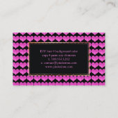 PixDezinesフェイクグリッターホットピンクハート 名刺 (裏面)