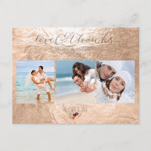 PixDezinesフェイクシャンパンフォイル/写真/感謝していユーザ ポストカード (正面)