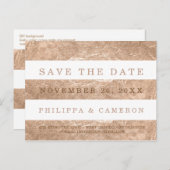 PixDezinesフェイクバラゴールドフォイル救/日付 案内ポストカード (正面/裏面)