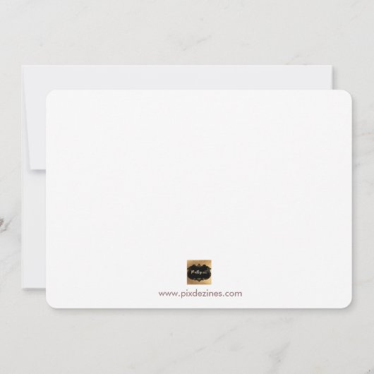 PixDezinesフェイクバラ金ゴールドが私のメイドになります。 招待状 (裏面)