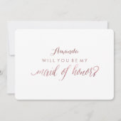 PixDezinesフェイクバラ金ゴールドが私のメイドになります。 招待状 (正面)