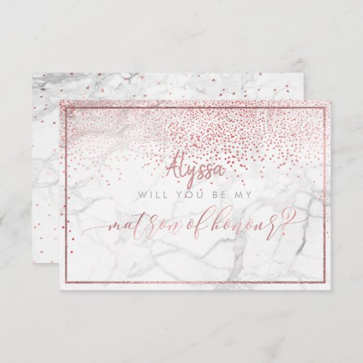 PixDezinesフェイクバラ金ゴールドがMatronになる 招待状 (正面/裏面)