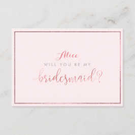 PixDezinesフェイクバラ金ゴールドは、Bridesmaidになります。 招待状