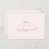 PixDezinesフェイクバラ金ゴールドは、Bridesmaidになります。 招待状 (正面/裏面)