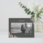 PixDezinesフェイクバラ金ゴールド救の出葉の日付 ポストカード (スタンド正面)