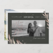 PixDezinesフェイクバラ金ゴールド救の出葉の日付 ポストカード (正面/裏面)