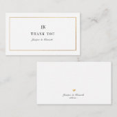 PixDezinesフェイク金ゴールドクラシックThank You Note Card ノートカード (正面/裏面)