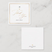 PixDezinesフェイク金ゴールドクラシックThank You Note Card ノートカード (正面/裏面)