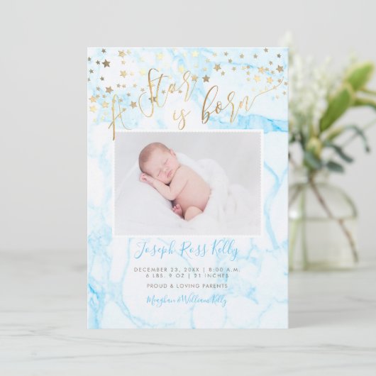 PixDezinesフェイク金ゴールドスター、Aスター生まれ 招待状 (スタンド正面)