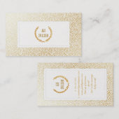 PixDezinesフェイク金ゴールドドット/小麦リース 名刺 (正面/裏面)