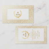 PixDezinesフェイク金ゴールドドット/小麦リース 名刺 (正面/裏面)