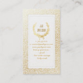 PixDezinesフェイク金ゴールドドット/小麦リース 名刺 (裏面)