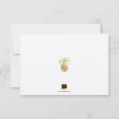 PixDezinesフェイク金ゴールドパイナップル|ブラシスクリプトフォント セーブザデート (裏面)