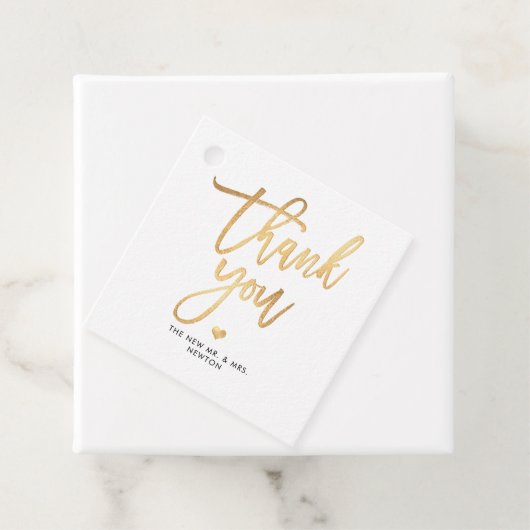 PixDezinesフェイク金ゴールドブラシ書道ありがとう フェイバータグ (インサイチュ)