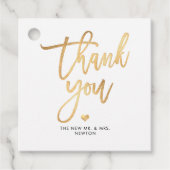 PixDezinesフェイク金ゴールドブラシ書道ありがとう フェイバータグ (正面)