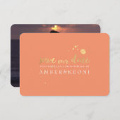 PixDezinesフェイク金ゴールドブ救ラシ/日付/DIYカラー セーブザデート (正面/裏面)