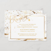 PixDezinesフェイク金ゴールドベインズマーブル披露宴 (正面/裏面)