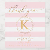 PixDezinesフェイク金ゴールドモノグラムA-Z、New Mr. ワインラベル (シングルラベル)