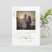 PixDezinesフェイク金ゴールドリシアンサス+デリケート分岐 招待状 (スタンド正面)