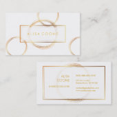 PixDezinesフェイク金ゴールドリース 名刺 (正面/裏面)