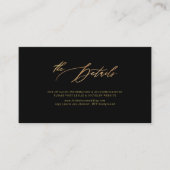 PixDezinesフェイク金ゴールドルクスカリグラフィー詳細 エンクロージャーカード (正面)